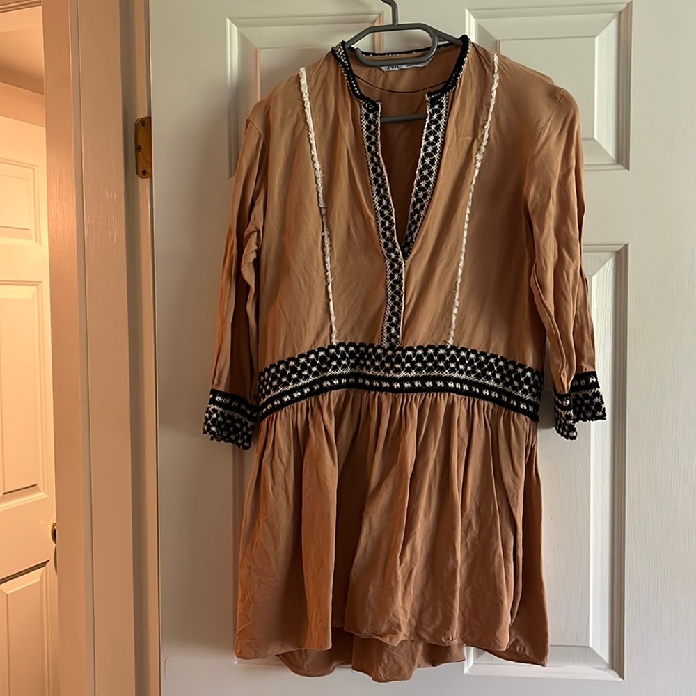 Linen blend Zara dress size XS
